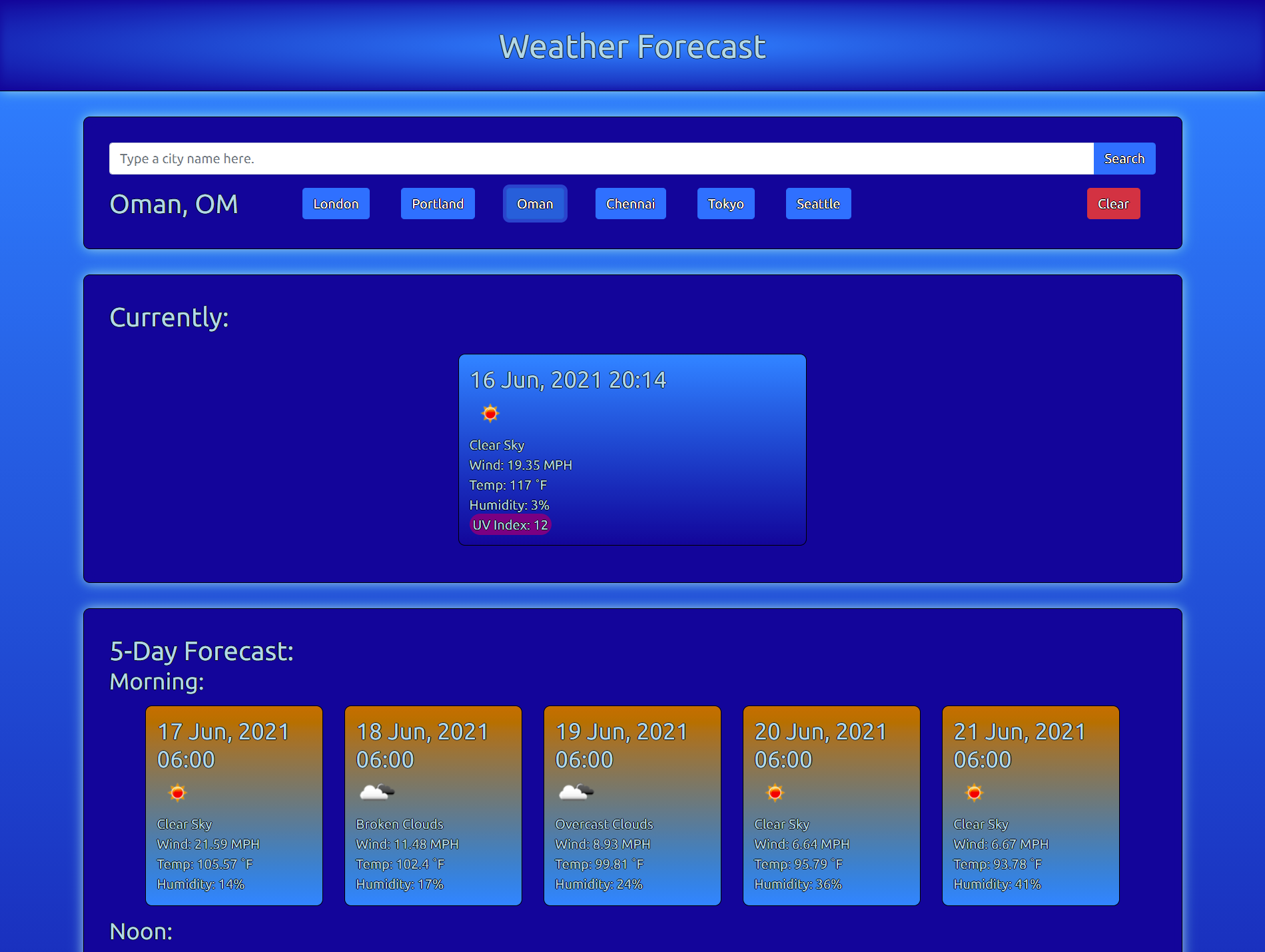 Preview of webpage.